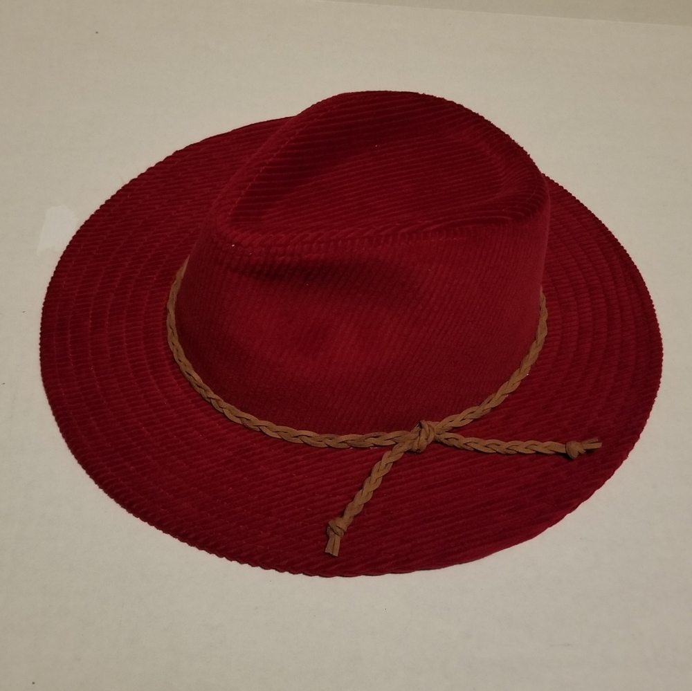 NWOT Red Corduroy Hat